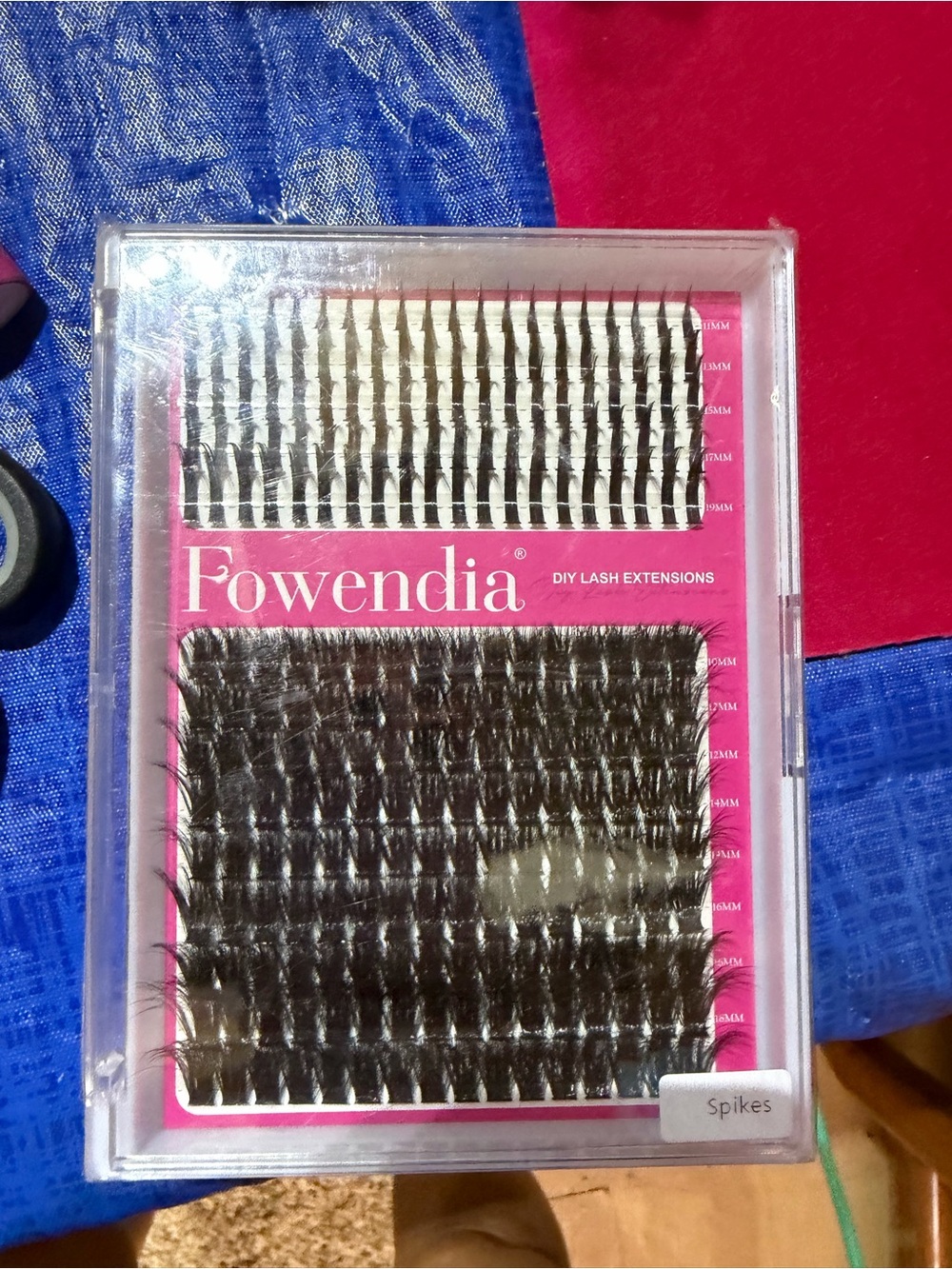 Fowendia DIY Lash Extensions - Black on Pink Tray